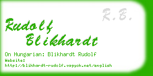 rudolf blikhardt business card